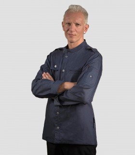 Chaqueta de cocina Odin tejana unisex para chef