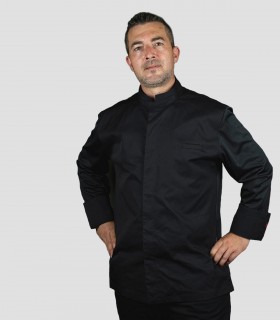 Chaqueta cocina unisex Agni Negra hasta 8XL