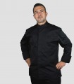 Chaqueta cocina unisex Agni Negra hasta 8XL
