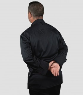 Chaqueta cocina unisex Agni Negra hasta 8XL