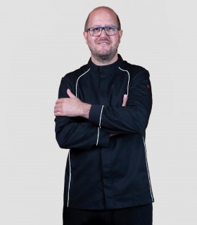 Chaqueta cocina unisex Apis Negra