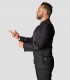 Chaqueta cocina unisex Hubal Negra