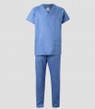 Conjunto Pijama Sanitario Unisex Sarga Lavable a 60 °C