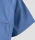 Conjunto de pijama sanitario unisex celeste con casaca de cuello pico y pantalón
