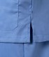 Conjunto de pijama sanitario unisex celeste con casaca de cuello pico y pantalón