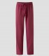 Pantalón de pijama sanitario en microfibra Rosa fresa con cintura elástica y cintas de ajuste
