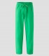 Pantalón de pijama sanitario en microfibra Verde esmeralda con cintura elástica y cintas de ajuste