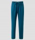 Pantalón de pijama sanitario en microfibra Azul océano con cintura elástica y cintas de ajuste