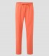 Pantalón de pijama sanitario en microfibra Mandarina con cintura elástica y cintas de ajuste