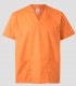 Casaca sanitaria Naranja claro hasta 4XL en tejido sarga de alta resistencia