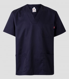 Casaca sanitaria Azul marino hasta 4XL en tejido sarga de alta resistencia