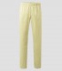 Pantalón de pijama sanitario Amarillo claro en sarga resistente con cintura elástica y bolsillo trasero
