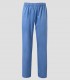 Pantalón de pijama sanitario Celeste en sarga resistente con cintura elástica y bolsillo trasero