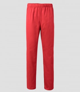 Pantalón de pijama sanitario Coral en sarga resistente con cintura elástica y bolsillo trasero
