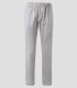 Pantalón de pijama sanitario Gris claro en sarga resistente con cintura elástica y bolsillo trasero