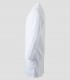 Bata de laboratorio blanca unisex en sarga - Detalle perfil