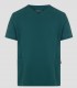 Casaca sanitaria unisex CYRUS Verde jungla de tejido stretch reciclado con cuello en pico y tres bolsillos