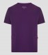 Casaca sanitaria unisex CYRUS Ciruela de tejido stretch reciclado con cuello en pico y tres bolsillos