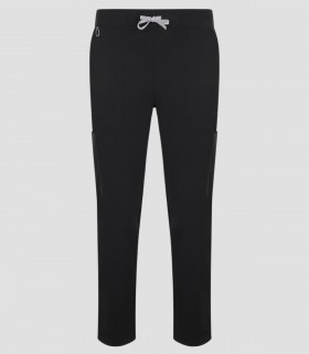 Pantalón sanitario unisex Atlas color Negro con tejido stretch reciclado y ocho bolsillos funcionales