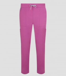Pantalón sanitario unisex Atlas color Orquídea con tejido stretch reciclado y ocho bolsillos funcionales