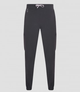 Pantalón sanitario tipo jogger unisex Avani color Gris marengo en tejido stretch con diez bolsillos y puño elástico