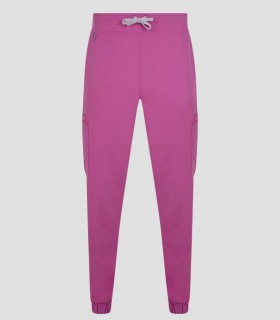 Pantalón sanitario tipo jogger unisex Avani color Orquídea en tejido stretch con diez bolsillos y puño elástico