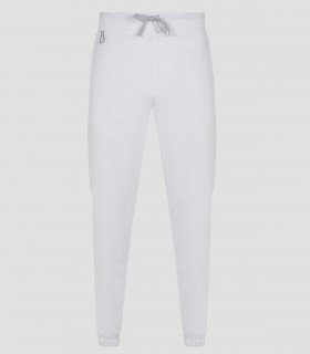 Pantalón sanitario tipo jogger unisex Avani color Blanco en tejido stretch con diez bolsillos y puño elástico