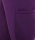 Pantalón sanitario tipo jogger unisex Avani color Ciruela en tejido stretch cdetalle bolsillo pierna