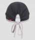 Gorro sanitario unisex IVY Gris marengo en tejido stretch con trabillas laterales para fisio