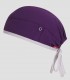 Gorro sanitario unisex IVY Ciruela en tejido stretch con trabillas laterales para mascarilla y cintas ajustables