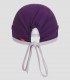 Gorro sanitario unisex IVY Ciruela en tejido stretch con trabillas laterales para odontólogo