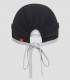 Gorro sanitario unisex IVY Negro en tejido stretch con trabillas laterales para veterinario