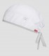 Gorro sanitario unisex IVY Blanco en tejido stretch con trabillas laterales para mascarilla y cintas ajustables