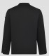 Chaqueta de cocina negra unisex de manga larga: detalle espalda