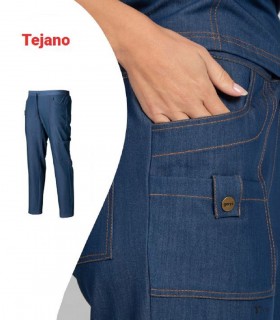 Pantalón sanidad Tejano Elástico detalle bolsillo