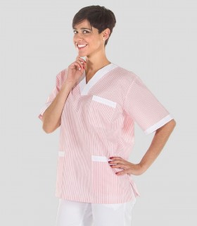 Casaca limpieza Vichy Rosa