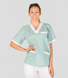 Casaca limpieza Vichy Verde