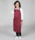 Delantal con peto sin bolsillo Burdeos
