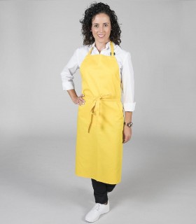 Delantal con peto sin bolsillo Amarillo