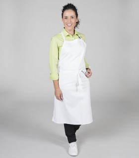 Delantal con peto sin bolsillo Blanco