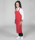 Delantal con peto sin bolsillo Rojo