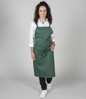 Delantal con peto sin bolsillo Verde Botella