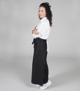 Delantal Francés Grande con bolsillo Negro