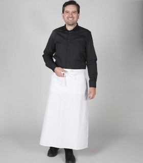 Delantal Francés con bolsillo Blanco