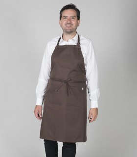 Delantal con peto Marrón