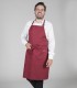 Delantal con peto Burdeos