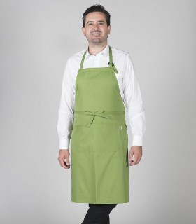 Delantal con peto camarero Verde oliva