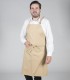Delantal con peto camarero Crema