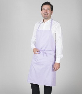 Delantal con peto camarero Lila