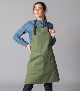Delantal Verde musgo  para camarero